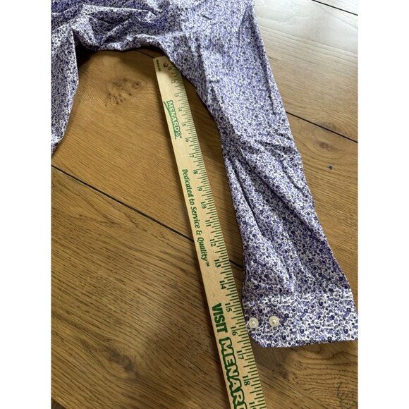 Duluth Trading Shirt Women Size XXL Purple Floral Button Up Casual Comfort - Picture 7 of 11